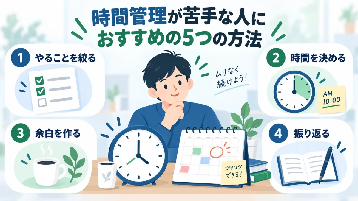 無理なく時間管理を続けるための4つの工夫