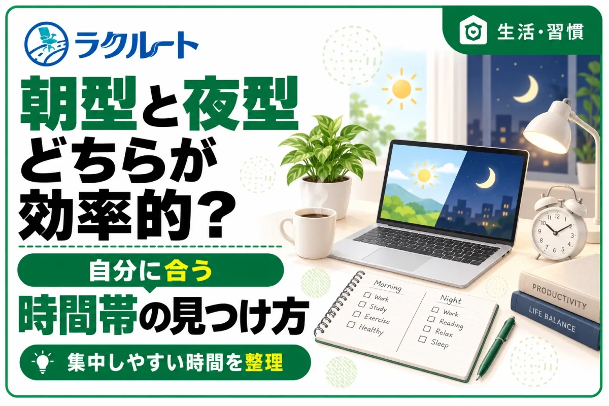 朝型と夜型はどちらが効率的？自分に合う時間帯の見つけ方